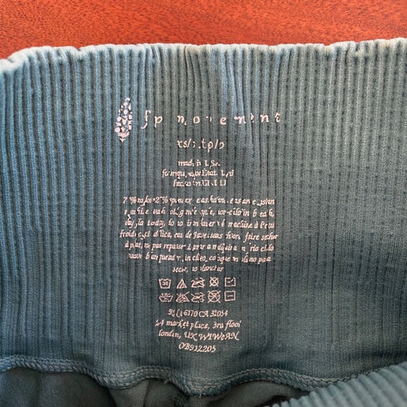 Free People Happiness Runs Bike Short- Teal/Green, XS/S - Picture 2 of 4